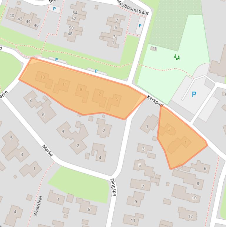 Kaart van postcodegebied 7981AW.