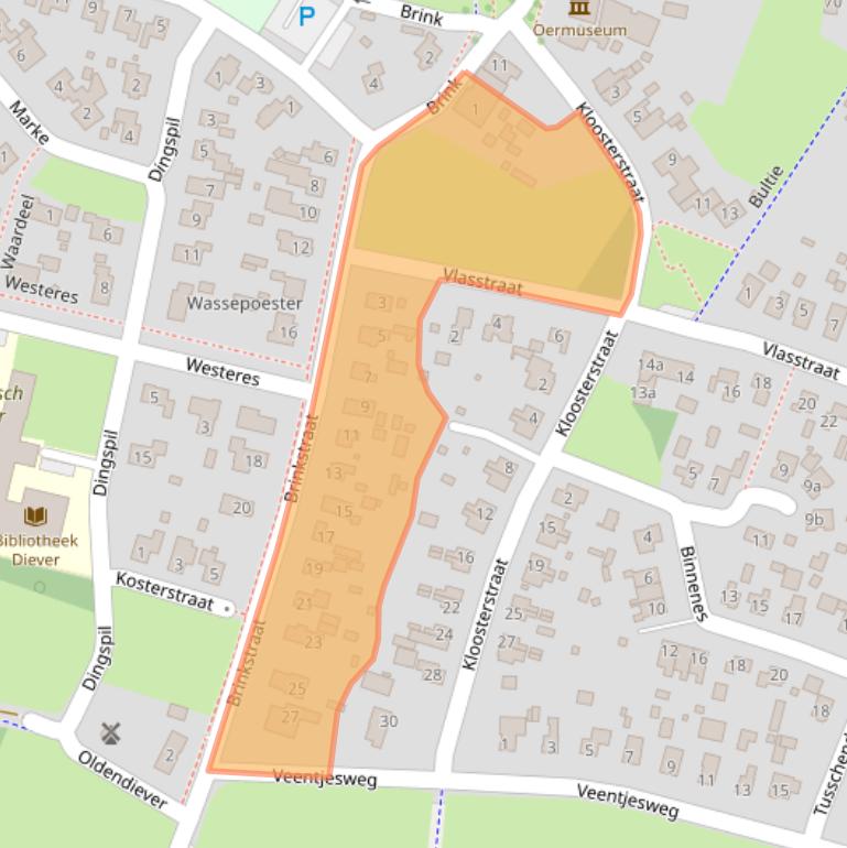 Kaart van postcodegebied 7981BE.