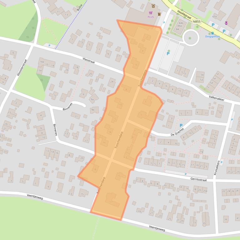 Kaart van postcodegebied 7981BL.