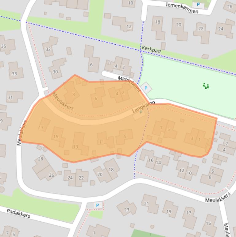 Kaart van postcodegebied 7981DT.