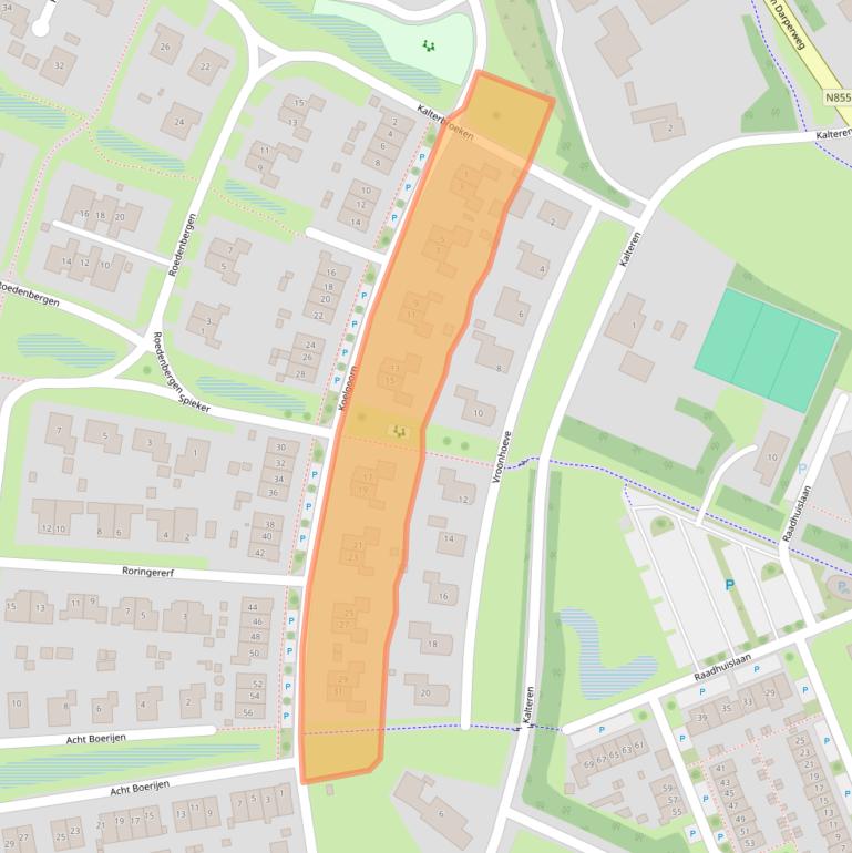 Kaart van postcodegebied 7981EB.