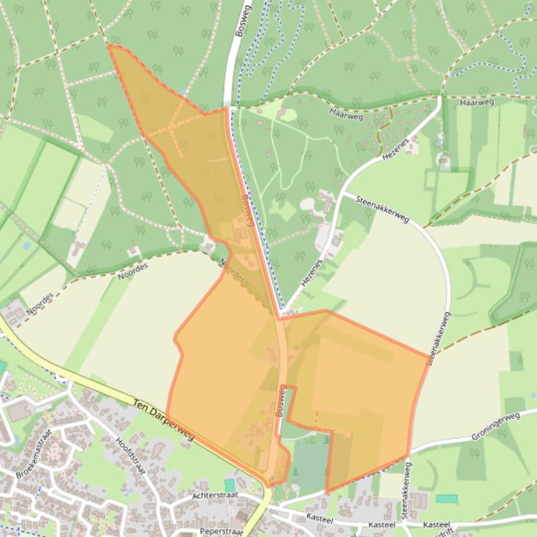 Kaart van postcodegebied 7981LE.