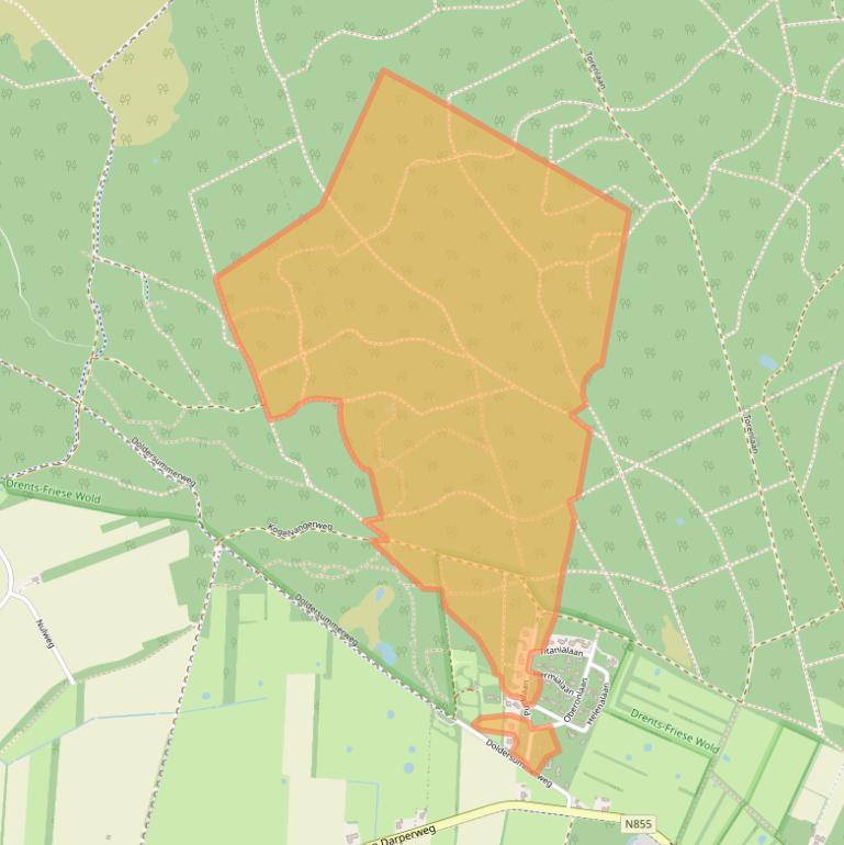 Kaart van postcodegebied 7981LN.