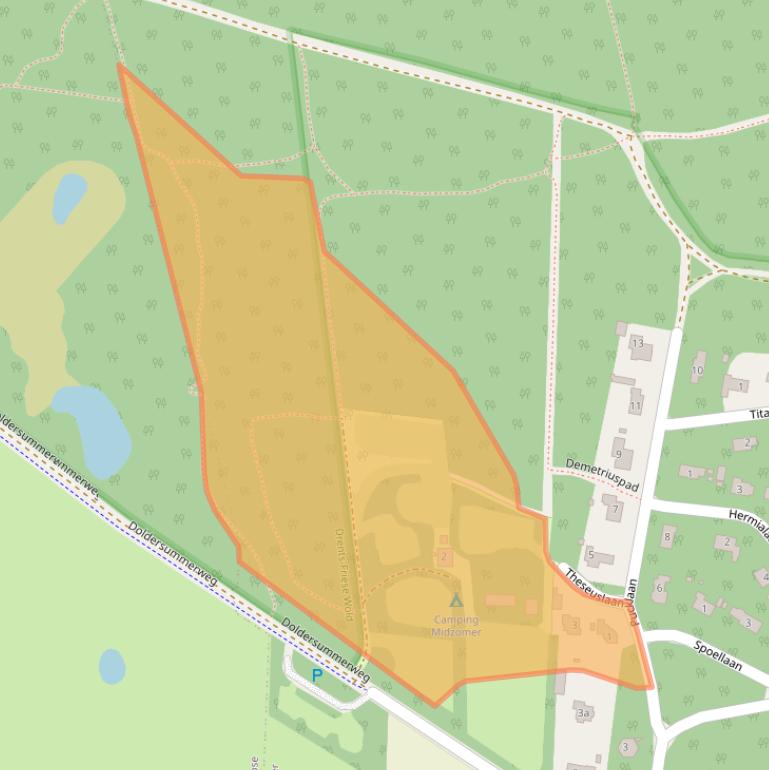 Kaart van postcodegebied 7981LZ.