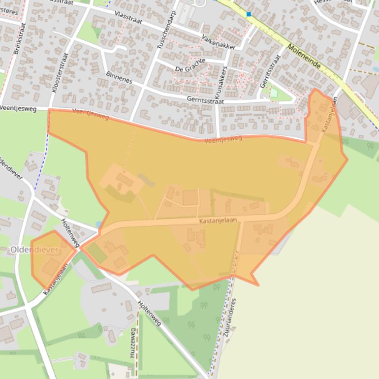 Kaart van postcodegebied 7981ND.