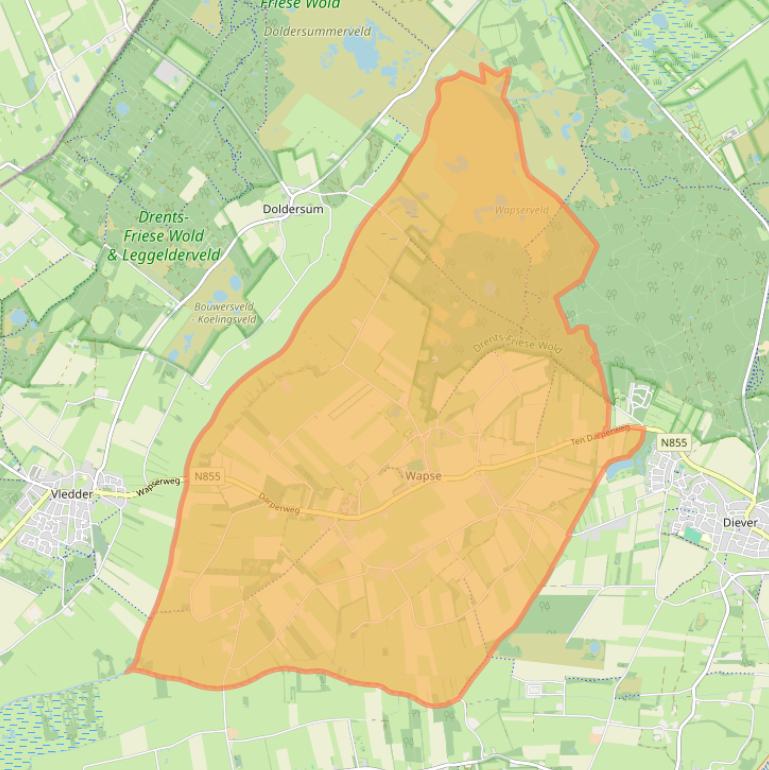 Kaart van postcodegebied 7983.