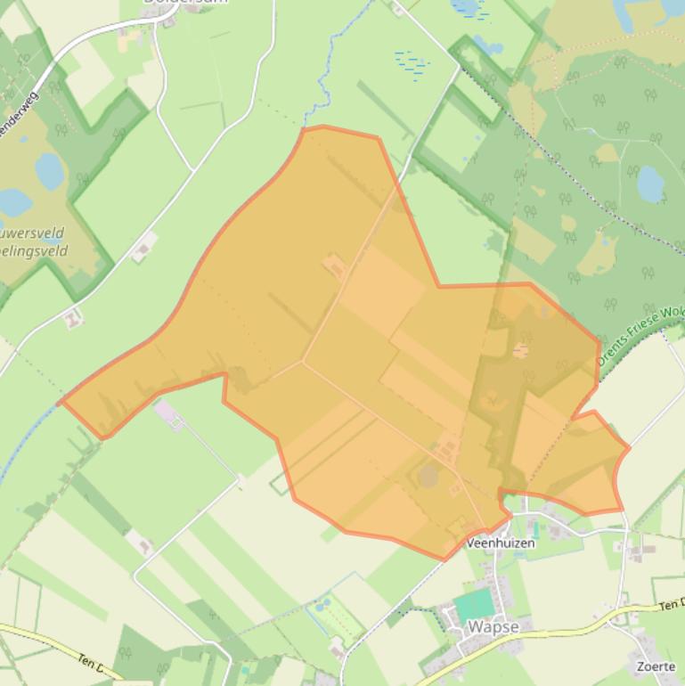 Kaart van postcodegebied 7983KX.