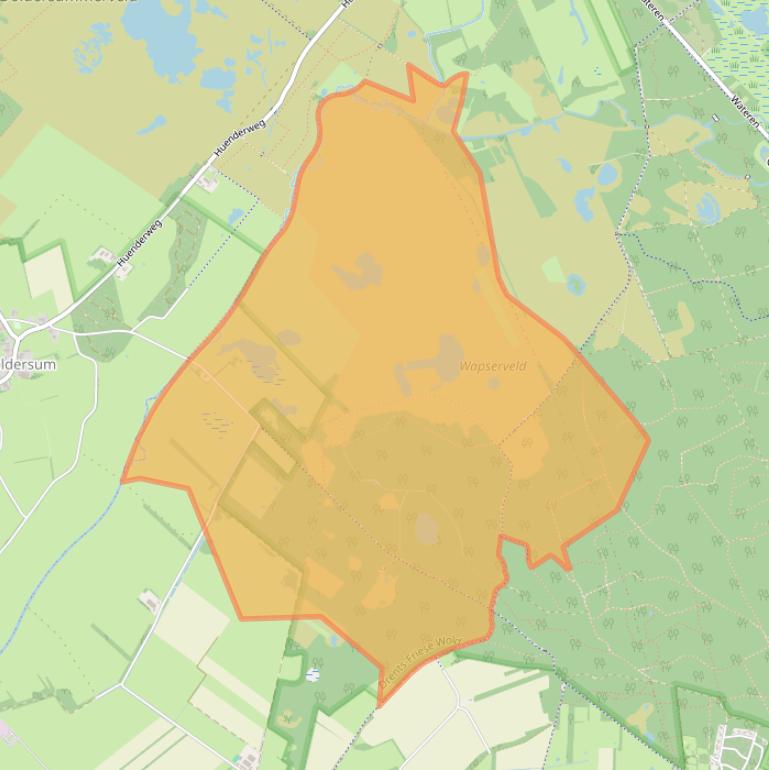 Kaart van postcodegebied 7983LD.