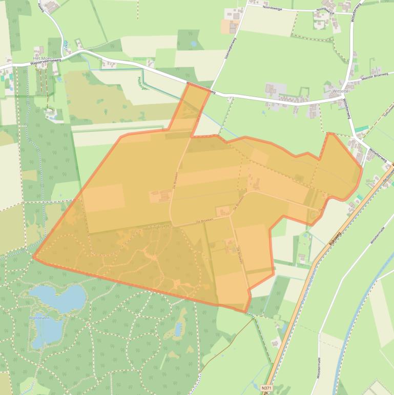 Kaart van postcodegebied 7986PC.