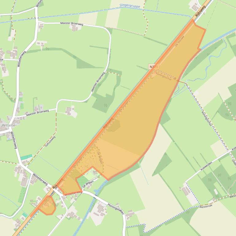Kaart van postcodegebied 7986PG.