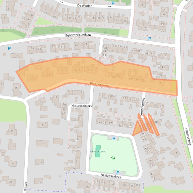 Kaart van postcodegebied 7991AW.