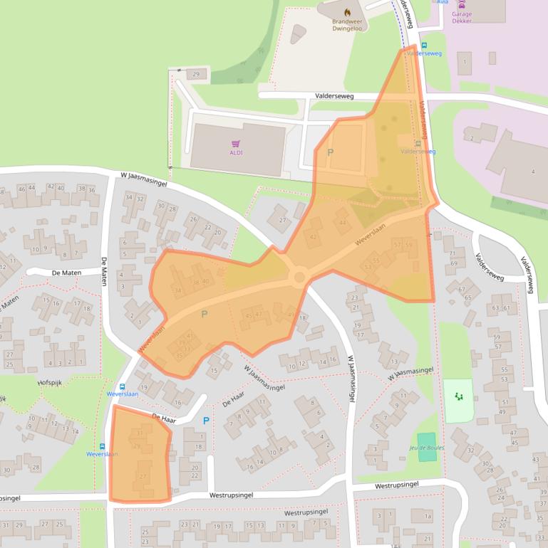 Kaart van postcodegebied 7991BM.