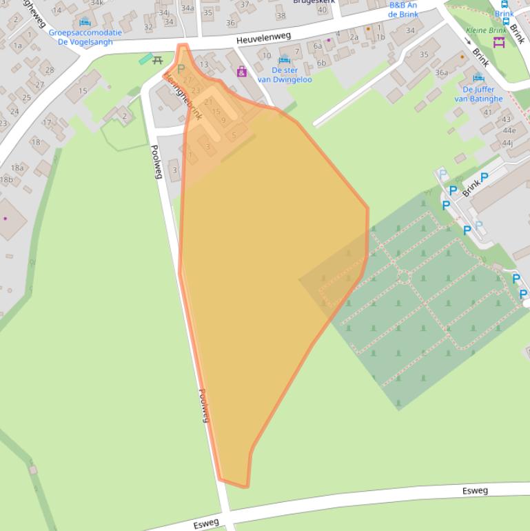 Kaart van postcodegebied 7991CX.