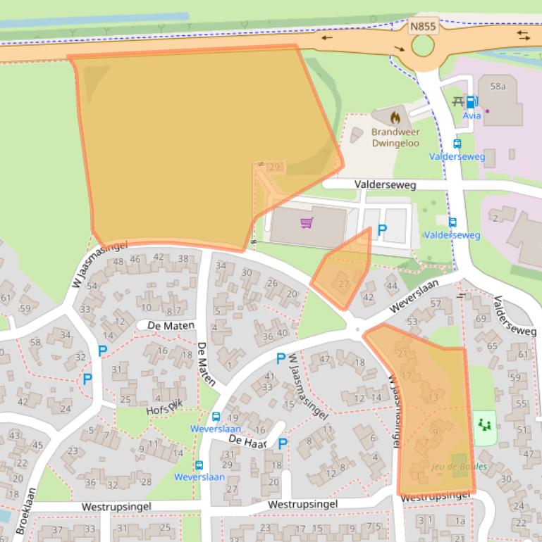 Kaart van postcodegebied 7991DC.