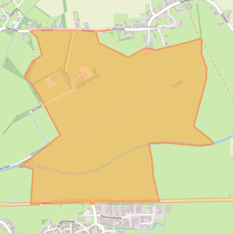 Kaart van postcodegebied 7991NH.