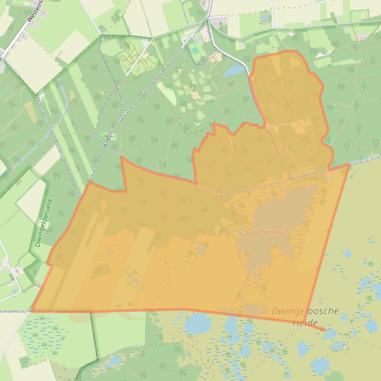 Kaart van postcodegebied 7991PB.