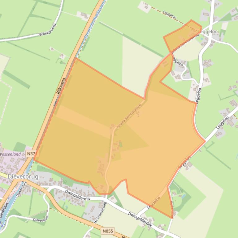 Kaart van postcodegebied 7991RG.