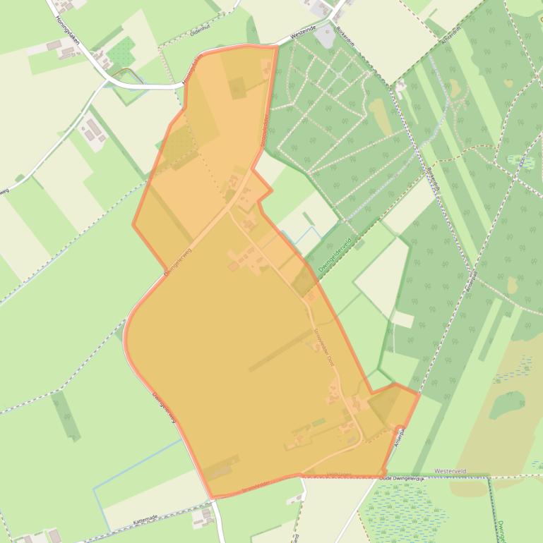 Kaart van postcodegebied 7991SB.