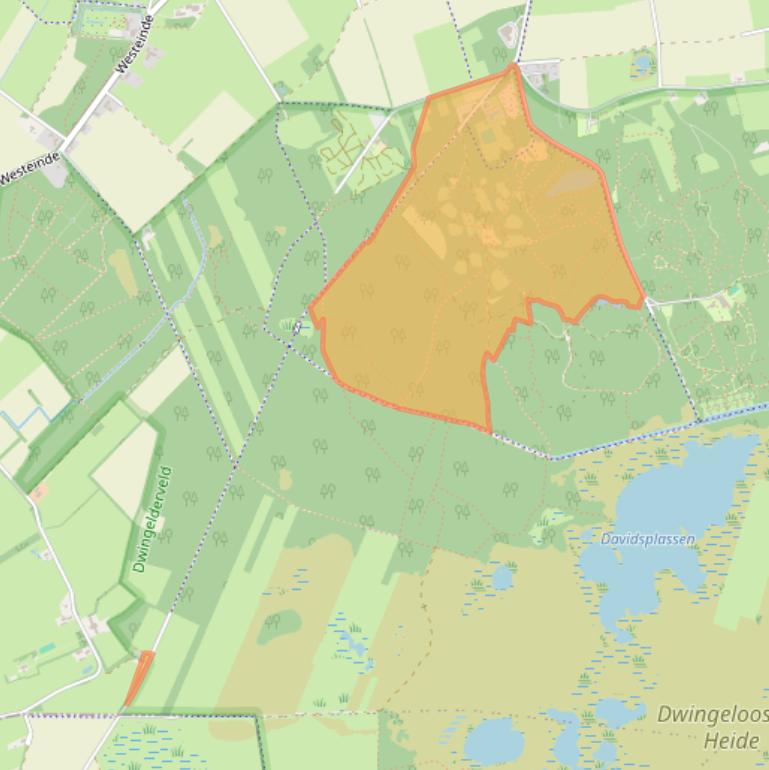 Kaart van postcodegebied 7991SC.