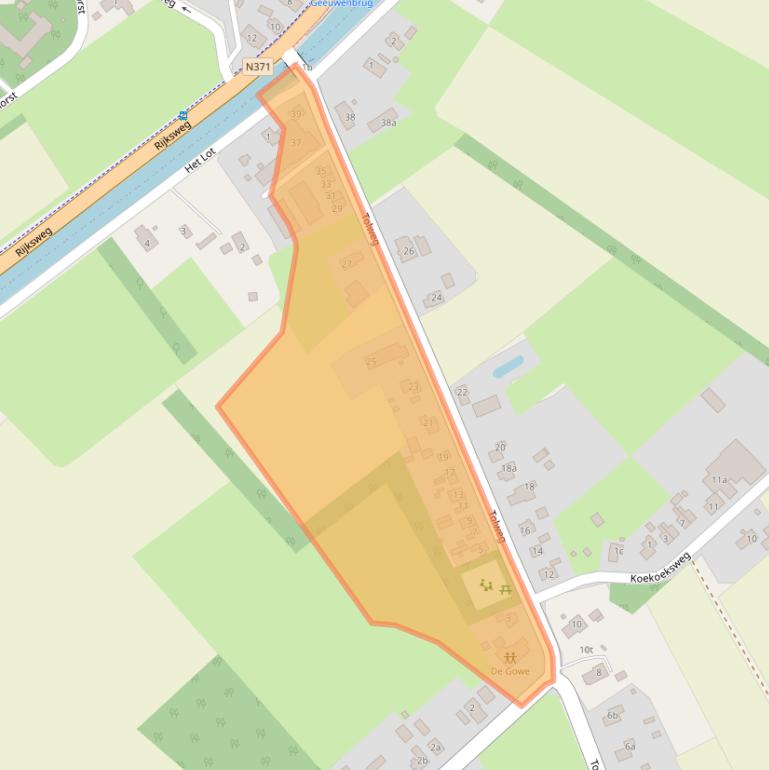 Kaart van postcodegebied 7991TD.