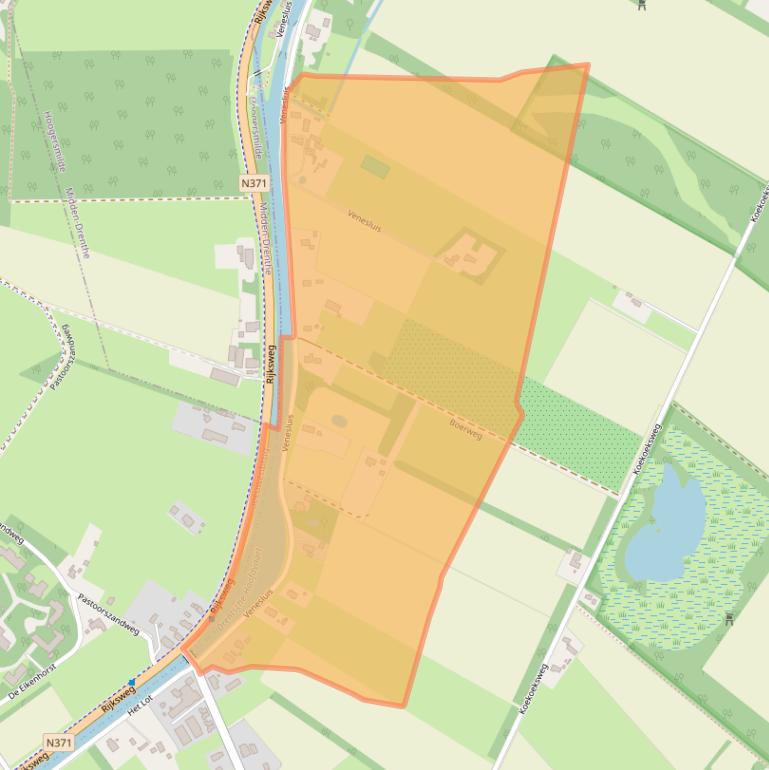 Kaart van postcodegebied 7991TG.