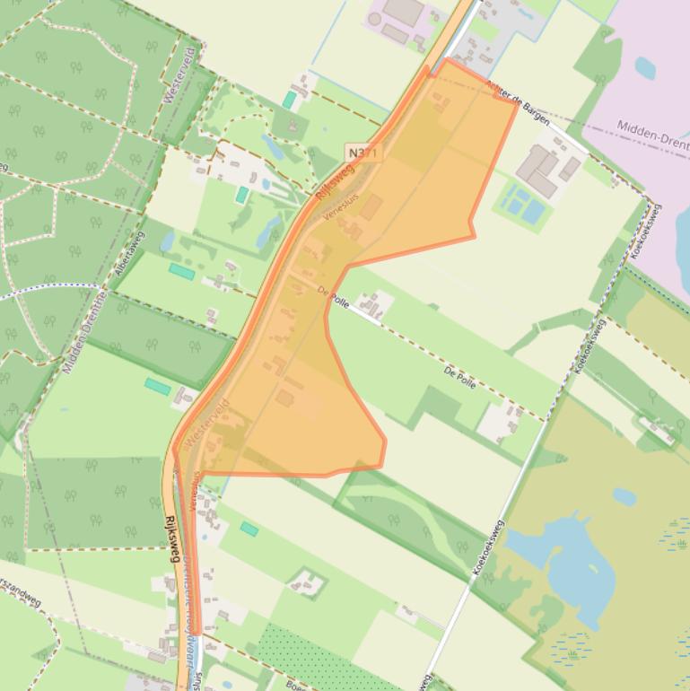 Kaart van postcodegebied 7991TH.