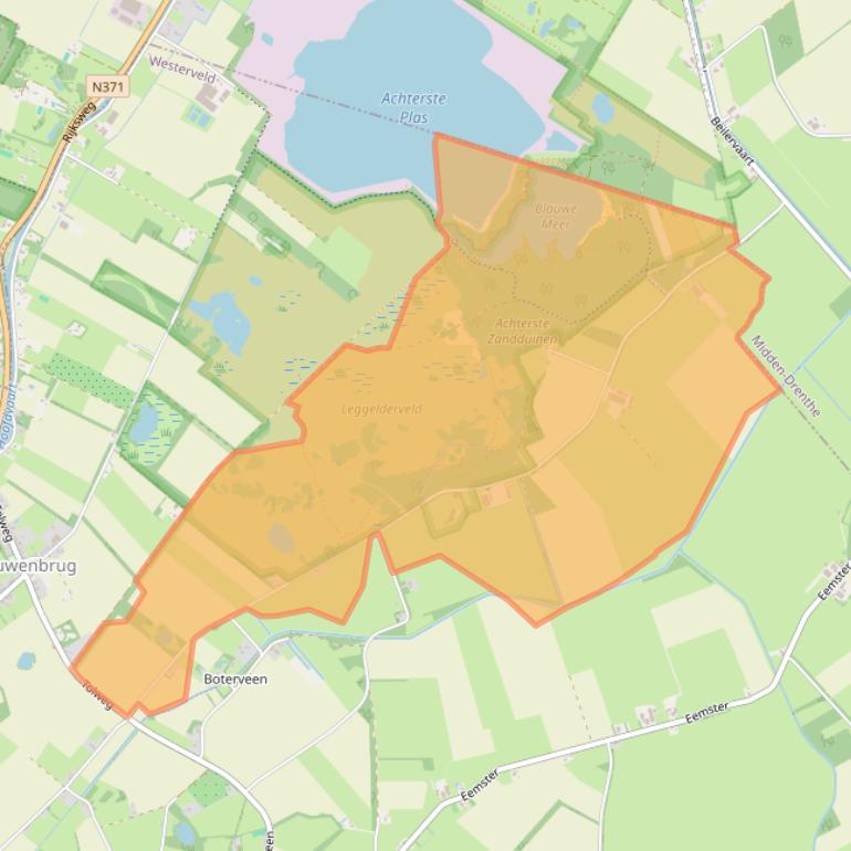 Kaart van postcodegebied 7991TP.