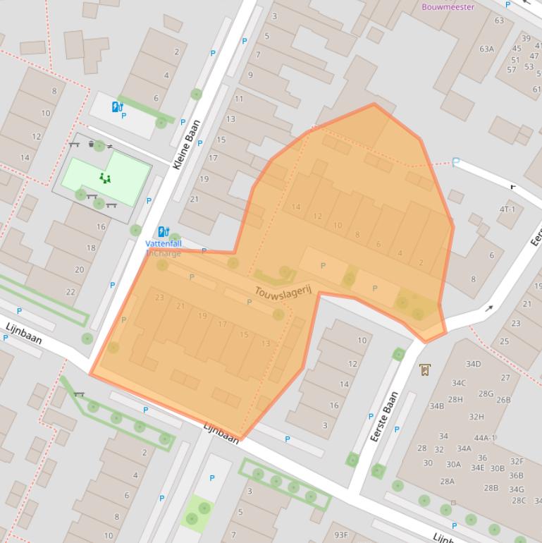Kaart van postcodegebied 8011AL.