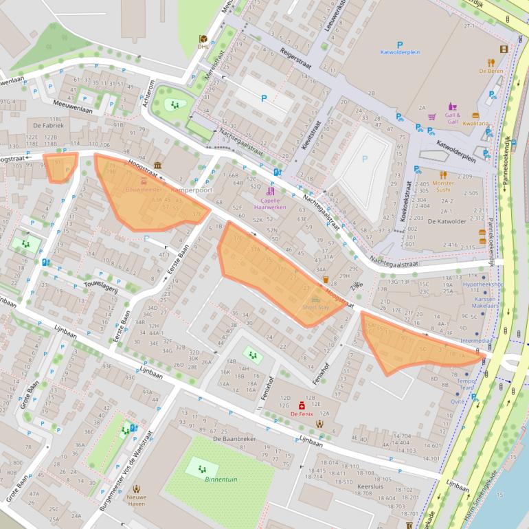 Kaart van postcodegebied 8011AV.