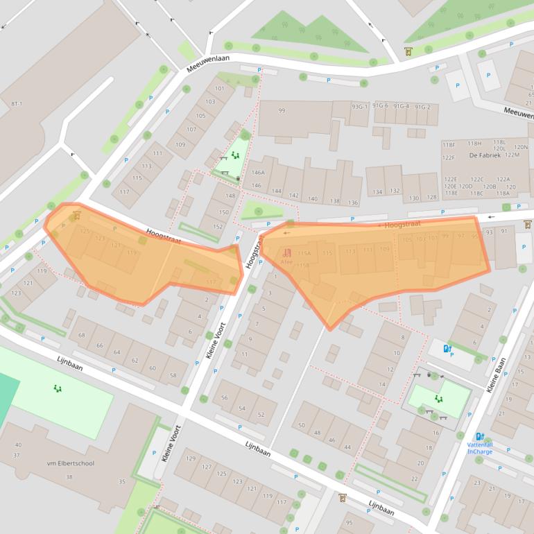 Kaart van postcodegebied 8011AW.