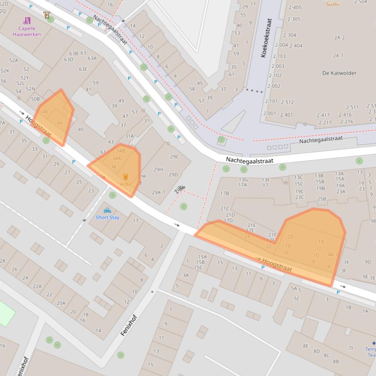 Kaart van postcodegebied 8011BA.