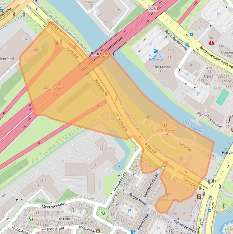 Kaart van postcodegebied 8011BK.