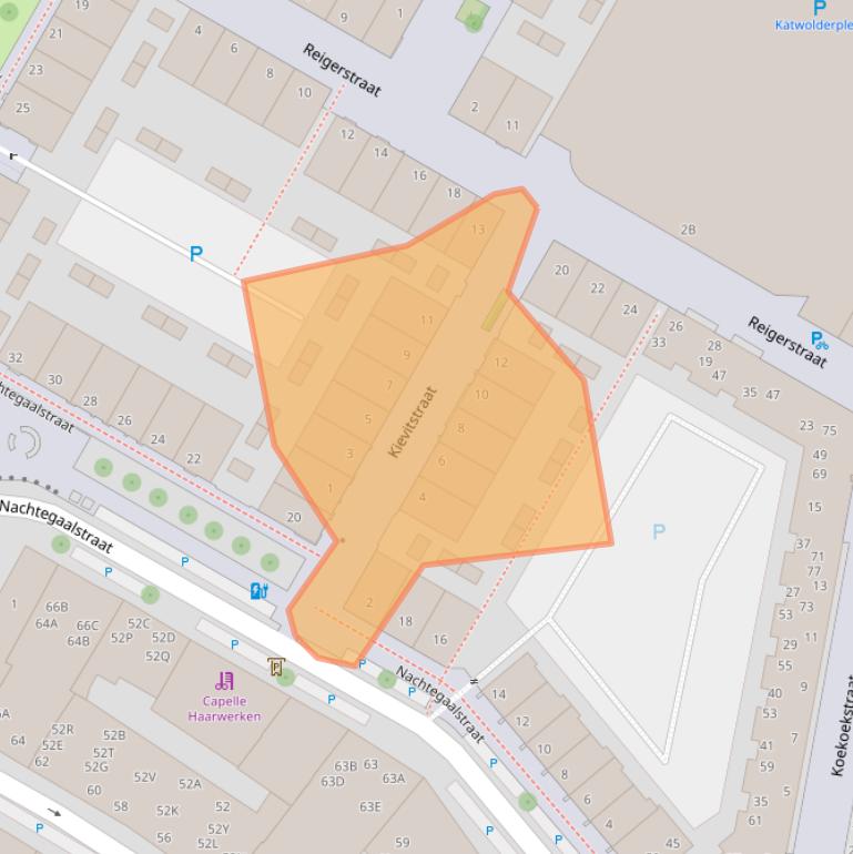 Kaart van postcodegebied 8011BS.