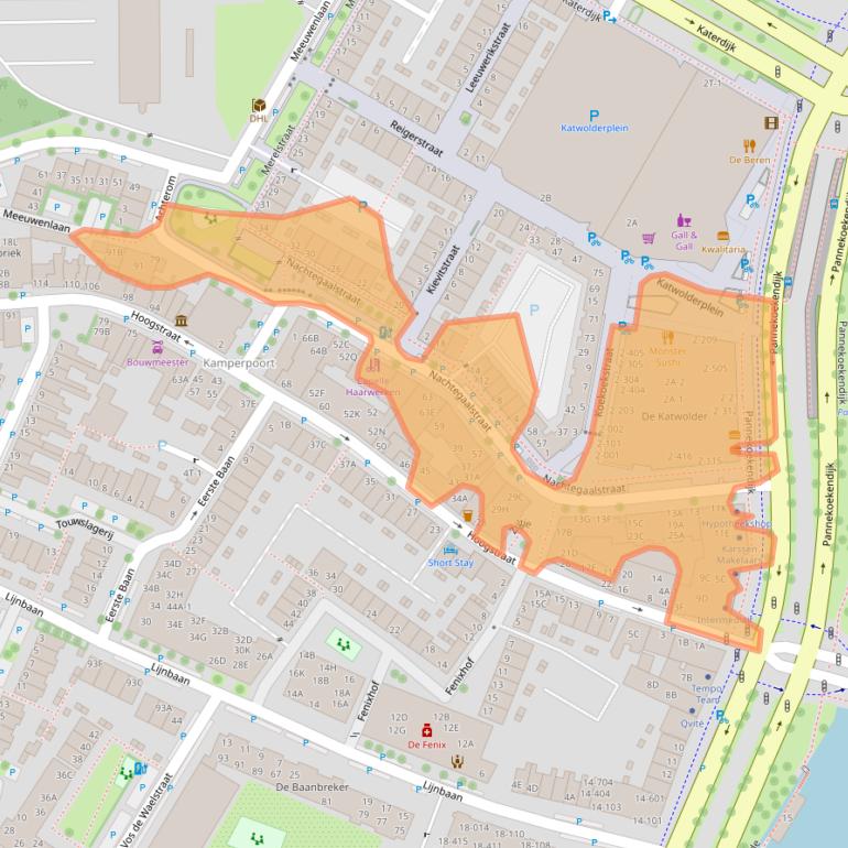 Kaart van postcodegebied 8011BV.
