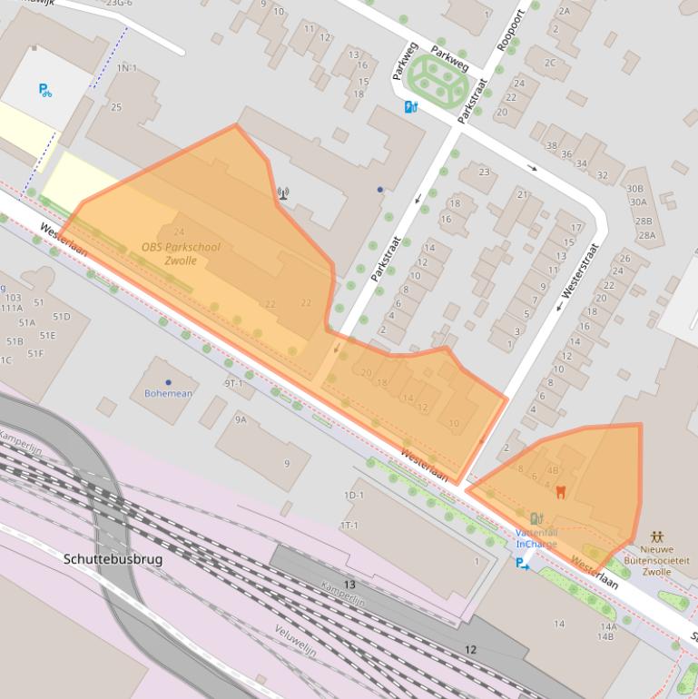 Kaart van postcodegebied 8011CB.