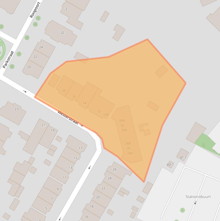 Kaart van postcodegebied 8011CG.