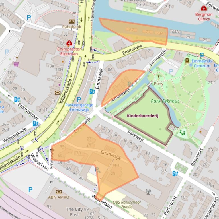 Kaart van postcodegebied 8011CN.