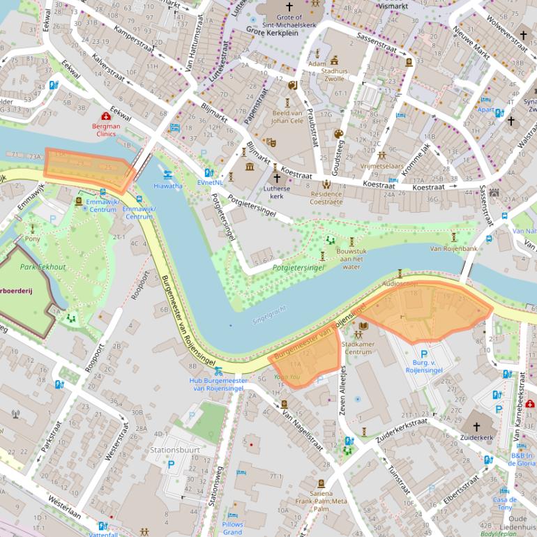 Kaart van postcodegebied 8011CT.