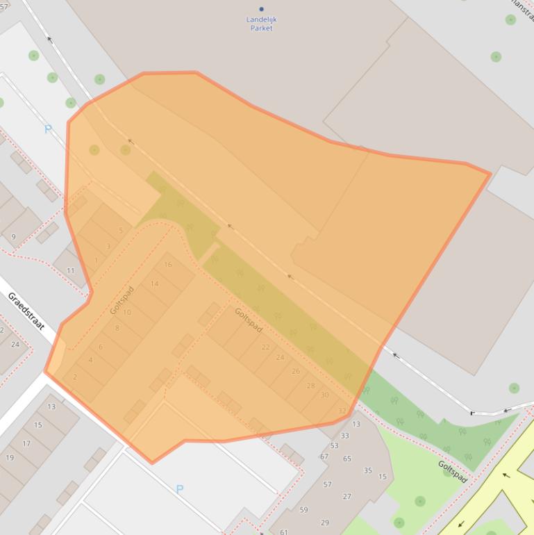 Kaart van postcodegebied 8011EX.