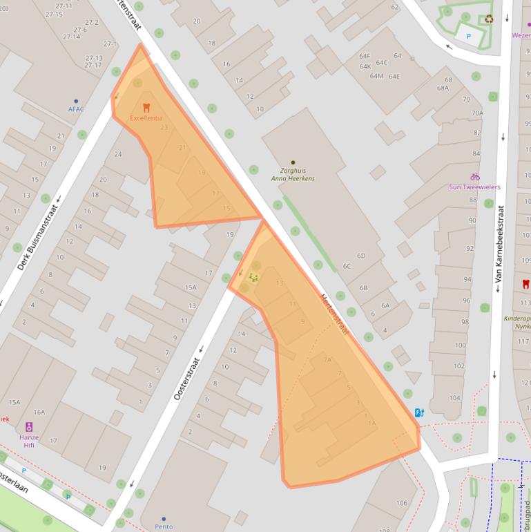 Kaart van postcodegebied 8011GR.