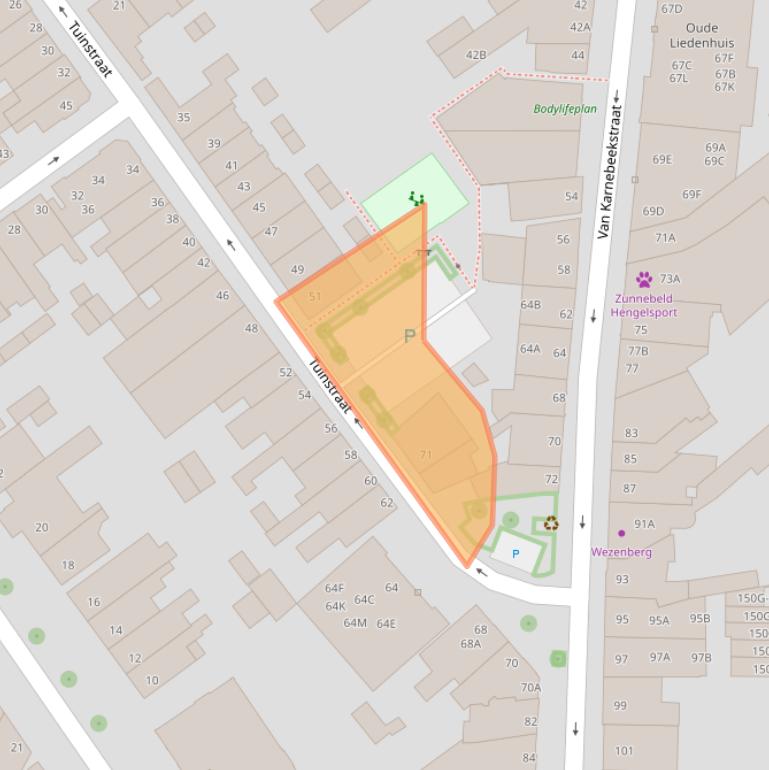 Kaart van postcodegebied 8011HB.