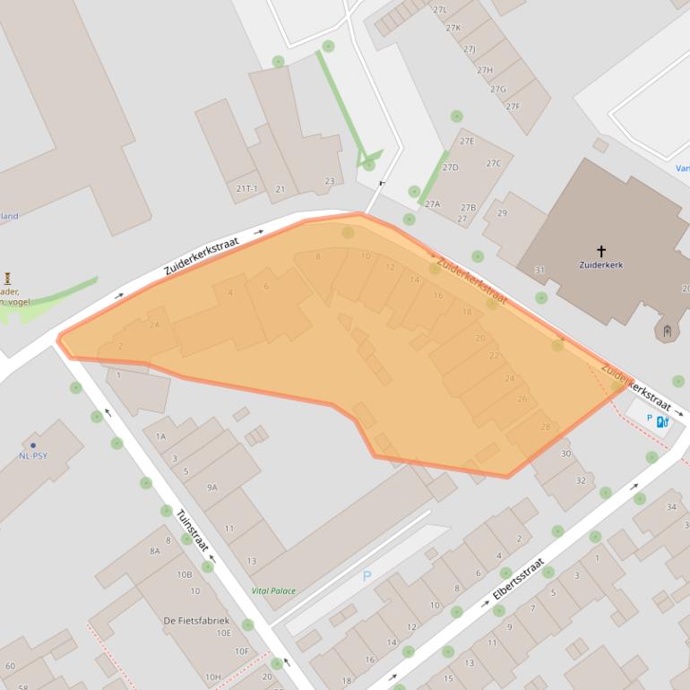 Kaart van postcodegebied 8011HG.