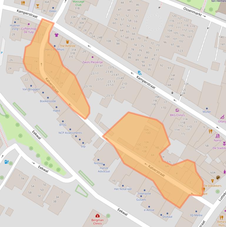 Kaart van postcodegebied 8011LH.