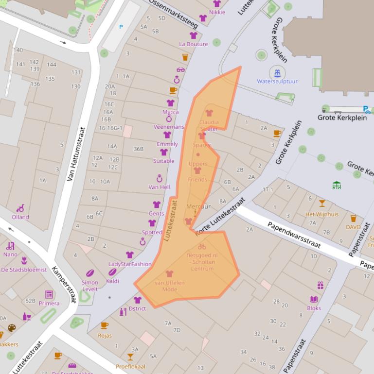 Kaart van postcodegebied 8011LN.
