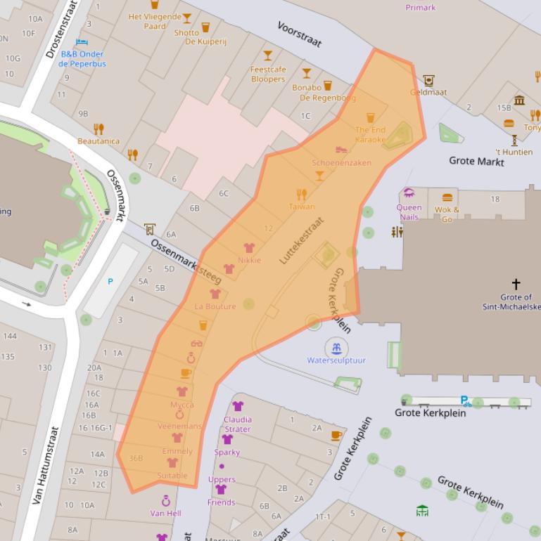Kaart van postcodegebied 8011LR.