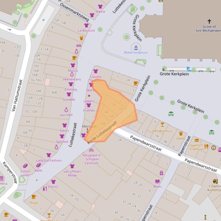 Kaart van postcodegebied 8011LT.