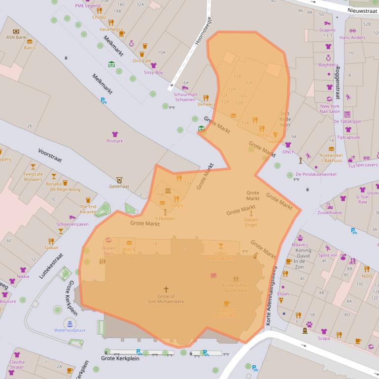 Kaart van postcodegebied 8011LW.