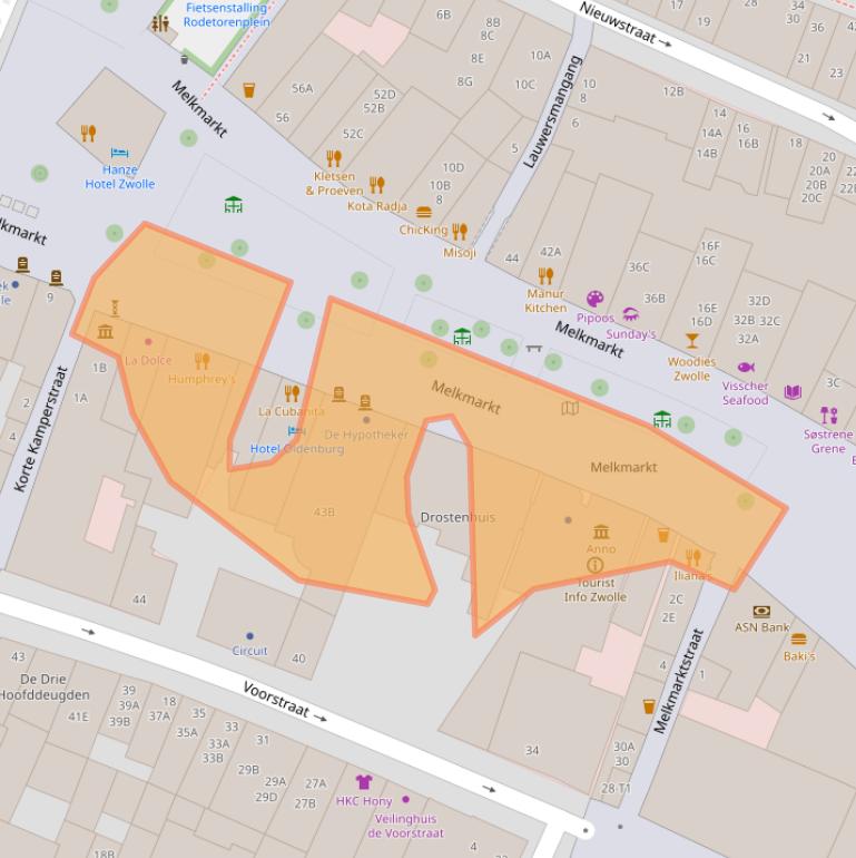 Kaart van postcodegebied 8011MB.