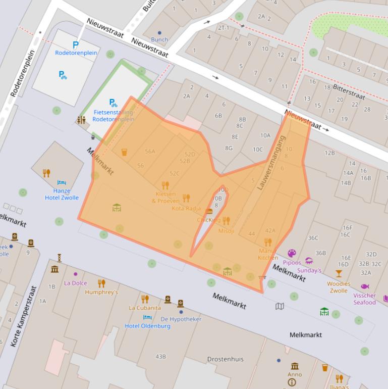 Kaart van postcodegebied 8011ME.