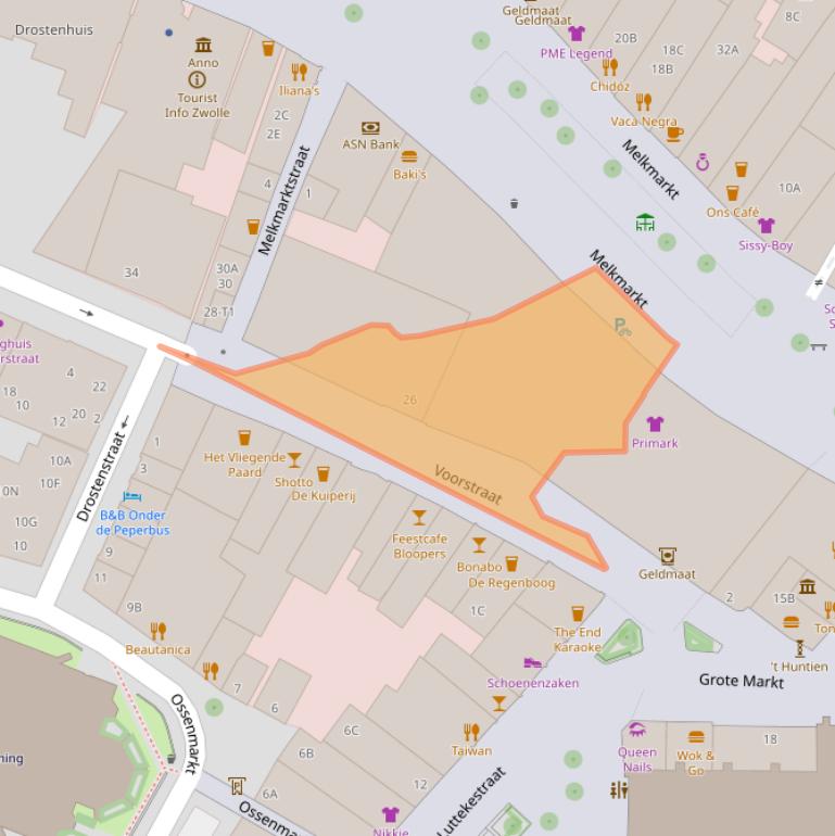 Kaart van postcodegebied 8011MG.